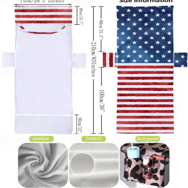 Beach Chair Cover Ultra-Fine Fiber Beach Chair Cover 3D Digital Printing National Flag Style