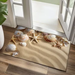 Beach Shells Doormat Kitchen Mat Floor Mat Non-Slip Area Rug Oil Proof Rug Indoor Outdoor Mat Bedroom Decor Bathroom Mat Entrance Rug