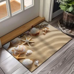 Beach Shells Doormat Kitchen Mat Floor Mat Non-Slip Area Rug Oil Proof Rug Indoor Outdoor Mat Bedroom Decor Bathroom Mat Entrance Rug