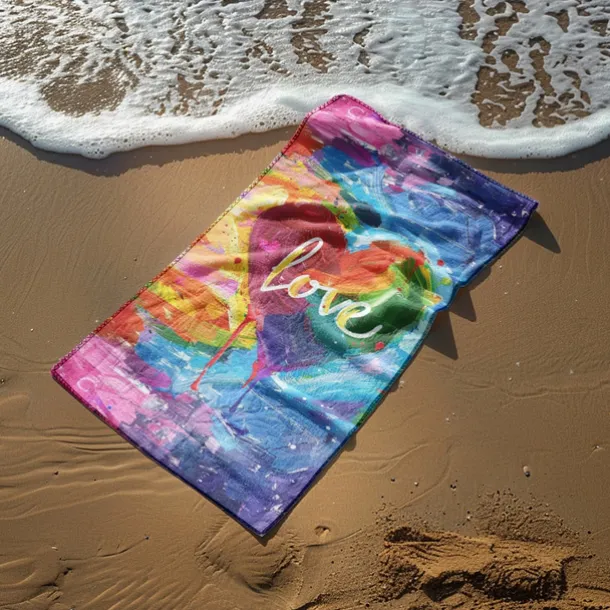 Beach Towel LGBT Love Series Large 3D Print Sea Pattern Towel Bath Towel Beach Sheet Blanket Classic 100% Micro Fiber Comfy Blankets