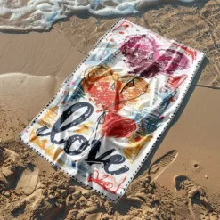 Beach Towel LGBT Love Series Large 3D Print Sea Pattern Towel Bath Towel Beach Sheet Blanket Classic 100% Micro Fiber Comfy Blankets