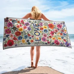 Beach Towel LGBT Love Series Large 3D Print Sea Pattern Towel Bath Towel Beach Sheet Blanket Classic 100% Micro Fiber Comfy Blankets