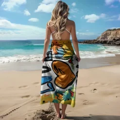 Beach Towel LGBT Love Series Large 3D Print Sea Pattern Towel Bath Towel Beach Sheet Blanket Classic 100% Micro Fiber Comfy Blankets