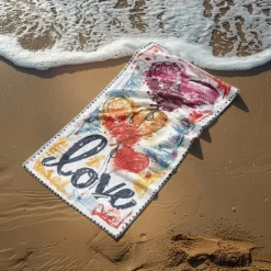 Beach Towel LGBT Love Series Large 3D Print Sea Pattern Towel Bath Towel Beach Sheet Blanket Classic 100% Micro Fiber Comfy Blankets