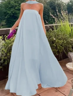 Beach Wedding A-Line Evening Gown Fairy Dress Formal Wedding Guest Floor Length Sleeveless Strapless Stretch Chiffon with Pleats Shawl