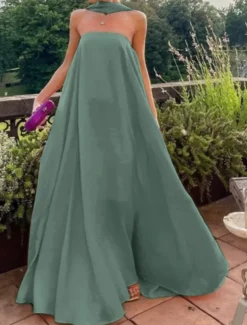 Beach Wedding A-Line Evening Gown Fairy Dress Formal Wedding Guest Floor Length Sleeveless Strapless Stretch Chiffon with Pleats Shawl