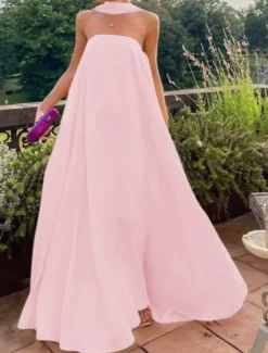 Beach Wedding A-Line Evening Gown Fairy Dress Formal Wedding Guest Floor Length Sleeveless Strapless Stretch Chiffon with Pleats Shawl