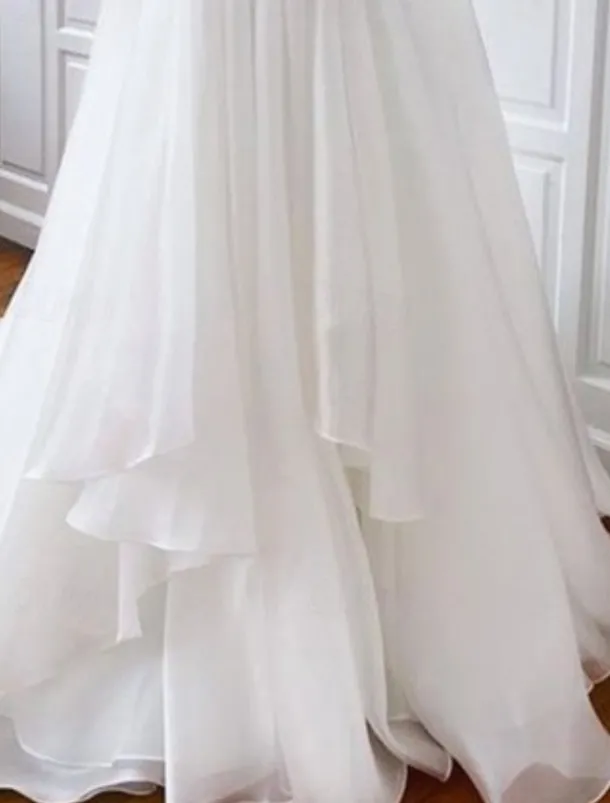 Beach Wedding Casual Simple Wedding Dresses Wedding Dresses Sheath Camisole Sleeveless Court Train Chiffon Bridal Gowns With Pleats