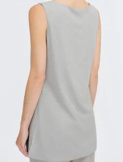 Beach Wedding Jumpsuit/Pantsuit 3 Piece Mother of the Bride Wedding Guest Elegant Plus Size Included Bateau Neck Floor Length Chiffon Sleeveless Jacket es with Solid Color