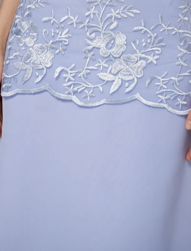 Beach Wedding Two Piece Sheath Mother of the Bride Dress Wedding Guest Elegant Jewel Neck Tea Length Chiffon Lace Sleeveless Jacket Dresses with Appliques free custom size