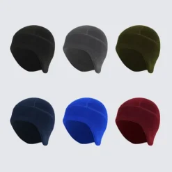 Beanie Hat Knit Beanie Sapphire Wine Red Solid Color Thermal Warm Fleece Lining Windproof Breathable