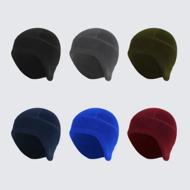 Beanie Hat Knit Beanie Sapphire Wine Red Solid Color Thermal Warm Fleece Lining Windproof Breathable