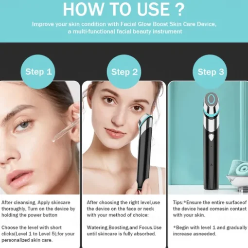 Beauty Equipment EMS Vibrating Anti Aging Facial Massager Skin Firming Face Beauty Facial Massager Therapy Wand