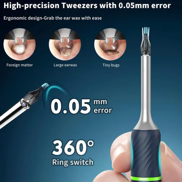 Bebird NOTE5 Ear Wax Removal Tool Camera Endoscope, 3Light Modes H-Speed WiFi 6Axis Intelligent Gyroscope Safe Professional 1080p Smart Visual Ear Cleaner with Camera