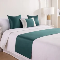 Bed Runner Bed Scarf, Jacquard Decorative Bed Scarf for Home Hotel Bedspreads Scarves Protection Modern Solid Bed Runner for Foot of Bed Home Bedroom Bedding Decoration