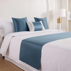 Bed Runner Bed Scarf, Jacquard Decorative Bed Scarf for Home Hotel Bedspreads Scarves Protection Modern Solid Bed Runner for Foot of Bed Home Bedroom Bedding Decoration