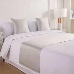 Bed Runner Bed Scarf, Jacquard Decorative Bed Scarf for Home Hotel Bedspreads Scarves Protection Modern Solid Bed Runner for Foot of Bed Home Bedroom Bedding Decoration