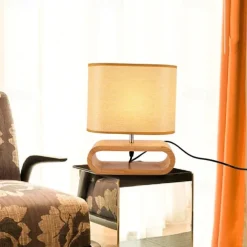 Bedroom Bedside Table Lamp Indoor Nordic Wooden Study Table Lamp