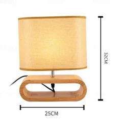 Bedroom Bedside Table Lamp Indoor Nordic Wooden Study Table Lamp