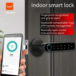 Bedroom Door Double Row Graffiti Smart Lock Home Indoor Wooden Door Fingerprint Lock Office Electronic Password Door Lock