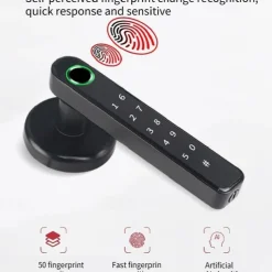 Bedroom Door Double Row Graffiti Smart Lock Home Indoor Wooden Door Fingerprint Lock Office Electronic Password Door Lock