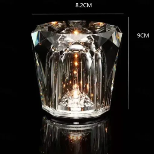 Bedside Crystal Table Lamp, Diamond Table Light, 3 Bright Colors with Adjustable Brightness USB Charging Night Light Decoration Bedroom Nightstand Lamp