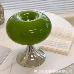 Bedside Mushroom Table Lamp Modern Minimalist Glass Furniture Decoration Living Room Bedroom Study Bedside Table Lamp 110-240V