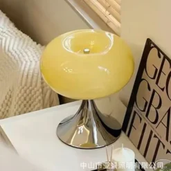 Bedside Mushroom Table Lamp Modern Minimalist Glass Furniture Decoration Living Room Bedroom Study Bedside Table Lamp 110-240V