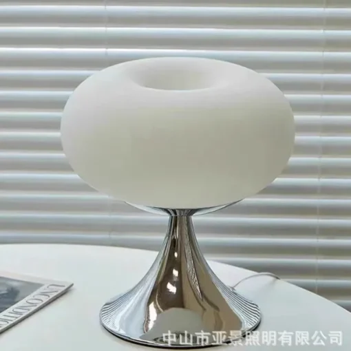 Bedside Mushroom Table Lamp Modern Minimalist Glass Furniture Decoration Living Room Bedroom Study Bedside Table Lamp 110-240V
