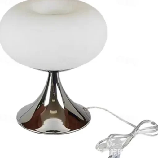 Bedside Mushroom Table Lamp Modern Minimalist Glass Furniture Decoration Living Room Bedroom Study Bedside Table Lamp 110-240V