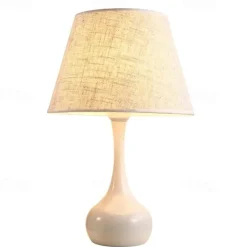 Bedside Table Lamp Desk Lamps for Bedroom, Minimalist Fabric Desk Lamp,Bedside Lamp Bedroom Warm Hotel Study Table Lamp