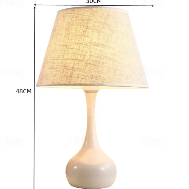 Bedside Table Lamp Desk Lamps for Bedroom, Minimalist Fabric Desk Lamp,Bedside Lamp Bedroom Warm Hotel Study Table Lamp