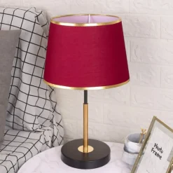 Bedside Table Lamp，Desk Lamps Modern Light Luxury Leather Table Lamp Hotel Bedroom Bedside Lamp American Decorative Table Lamps Nightstand Lamp Bedroom