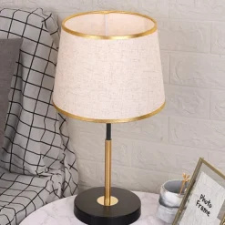 Bedside Table Lamp，Desk Lamps Modern Light Luxury Leather Table Lamp Hotel Bedroom Bedside Lamp American Decorative Table Lamps Nightstand Lamp Bedroom