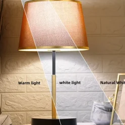 Bedside Table Lamp，Desk Lamps Modern Light Luxury Leather Table Lamp Hotel Bedroom Bedside Lamp American Decorative Table Lamps Nightstand Lamp Bedroom