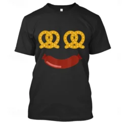 Beer Cosplay Costume T-shirt Print Classic Street Style For Couple's Men's Women's Adults' Carnival Oktoberfest Beer Hot Stamping Party Casual Daily