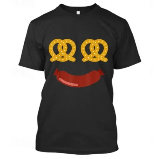 Beer Cosplay Costume T-shirt Print Classic Street Style For Couple's Men's Women's Adults' Carnival Oktoberfest Beer Hot Stamping Party Casual Daily