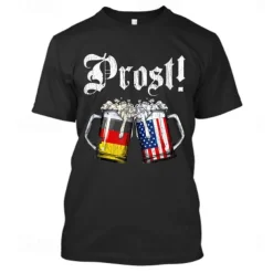 Beer Cosplay Costume T-shirt Print Classic Street Style For Couple's Men's Women's Adults' Carnival Oktoberfest Beer Hot Stamping Party Casual Daily