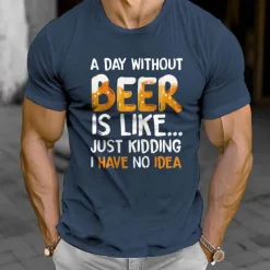 Beer Cosplay Costume T-shirt Print Classic Street Style For Men's Adults' Carnival Oktoberfest Beer Hot Stamping Party Casual Daily