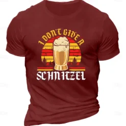 Beer Cosplay Costume T-shirt Print Classic Street Style For Men's Adults' Carnival Oktoberfest Beer Hot Stamping Party Casual Daily
