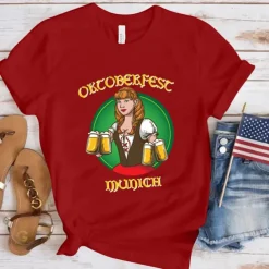 Beer Cosplay Costume T-shirt Print Classic Street Style For Women's Adults' Carnival Oktoberfest Beer Hot Stamping Party Casual Daily
