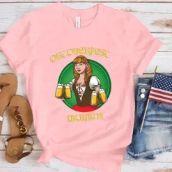 Beer Cosplay Costume T-shirt Print Classic Street Style For Women's Adults' Carnival Oktoberfest Beer Hot Stamping Party Casual Daily