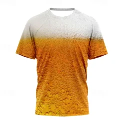 Beer Cosplay Costume T-shirt Print Classic Street Style T-shirt For Couple's Men's Women's Adults' 3D Print