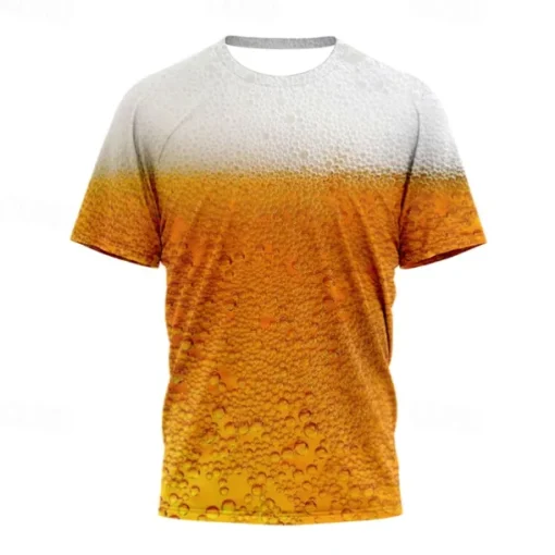 Beer Cosplay Costume T-shirt Print Classic Street Style T-shirt For Couple's Men's Women's Adults' 3D Print