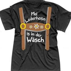 Beer T-shirt Lederhosen Print Classic Street Style For Unisex Adults' Carnival Oktoberfest Beer Hot Stamping Party Casual Daily