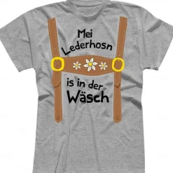 Beer T-shirt Lederhosen Print Classic Street Style For Unisex Adults' Carnival Oktoberfest Beer Hot Stamping Party Casual Daily