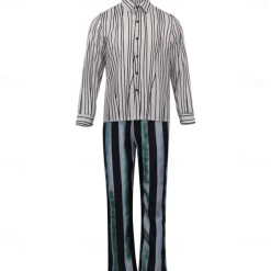 Beetlejuice Halloween Suits & Blazers Beetlejuice 2 Horror Movie Cosplay Costume Adults' Men's Carnival Party / Evening Easy Halloween Costumes Dress Up