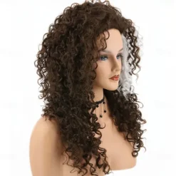 Bellatrix Lestrange Wig Women's Dark Brown Long Wavy Curly Hair Carnival Cosplay Costume Wig