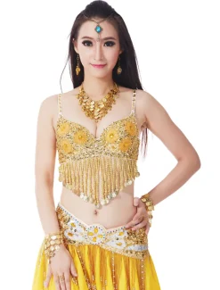 Belly Dance Coin Beading Sequin Women's Training Polyester / Performance / Ballroom