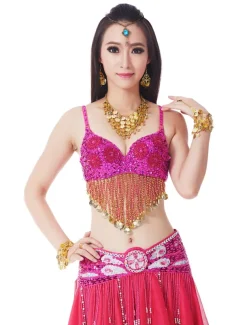 Belly Dance Coin Beading Sequin Women's Training Polyester / Performance / Ballroom